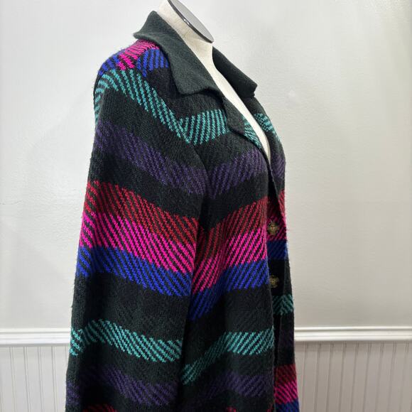 Torrid Plus Size 5X Coatigan Collared Sweater Duster Cardigan Striped Pockets - Picture 3 of 13